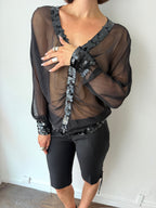 Silk Sequins Blouse