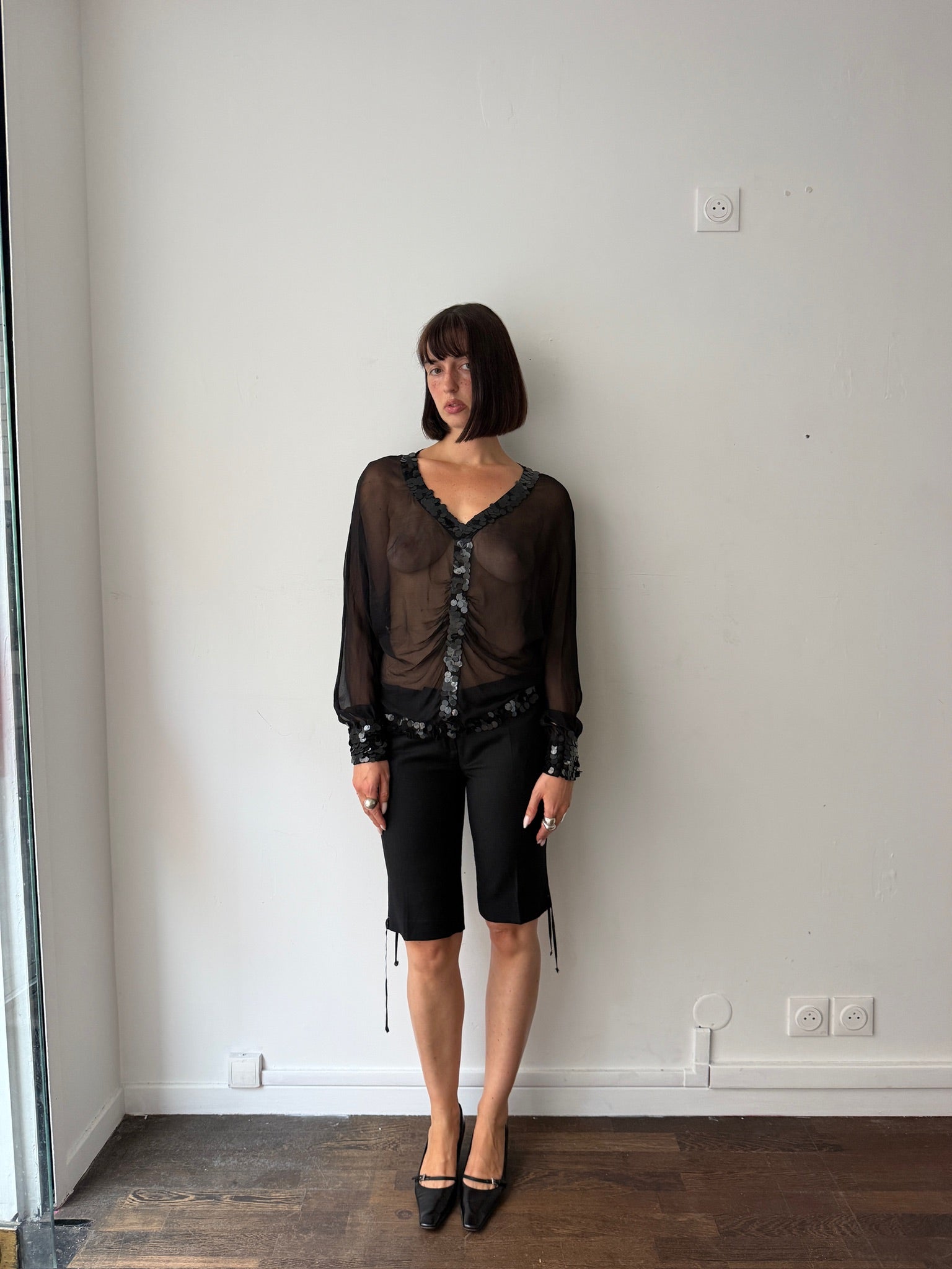 Silk Sequins Blouse